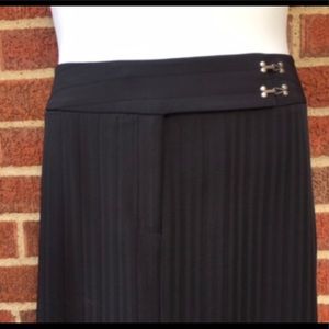 Lane Bryant Black-on-Black Striped Skirt